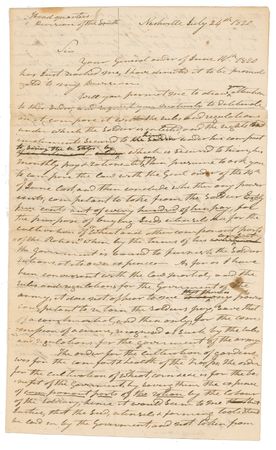 Lot #81 Andrew Jackson: Jackson argues the Constitutionality of government to invoke unjust laws - Image 1