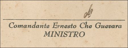 Lot #247 Che Guevara: Che recognizes one of Cuba's 