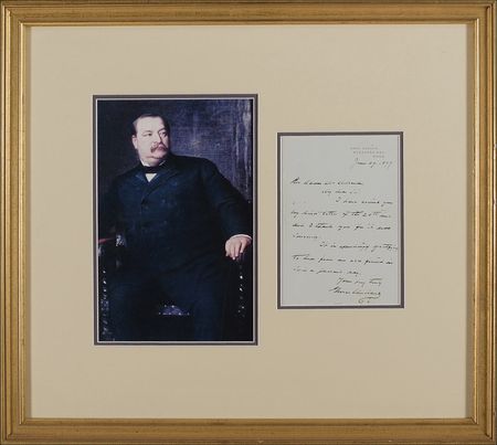 Lot #32 Grover Cleveland Handwritten Letter Signed