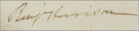 Lot #71 Benjamin Harrison Signed Document - Image 2
