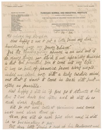 Lot #199 George Washington Carver: Eyebrow-raising content: 