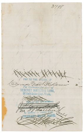 Lot #349 Brigham Young: The Mormon leader falls victim to a scoundrel's rubber check - Image 3