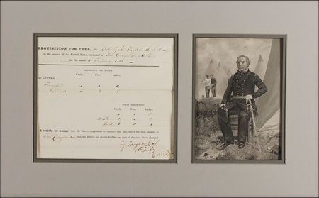 Lot #154 Zachary Taylor: At Fort Crawford, Taylor approves an 1833 order for fuel for himself and his servants - Image 1