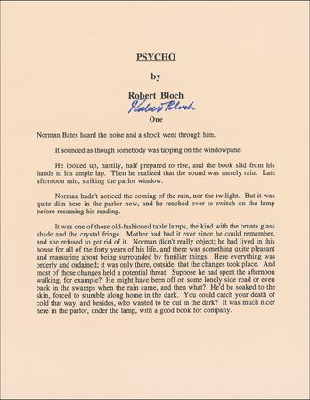 Lot #514 Robert Bloch Souvenir Typescripts - Image 1