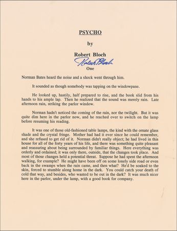 Lot #514 Robert Bloch Souvenir Typescripts - Image 2