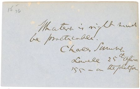 Lot #323 Charles Sumner Signed Quotes - Image 1
