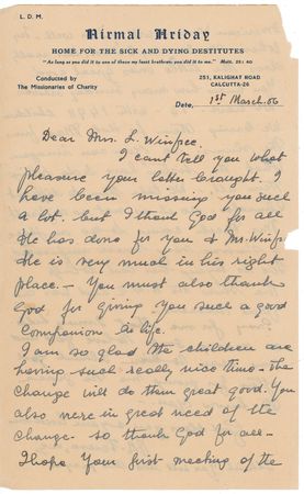 Lot #298 Mother Teresa: 