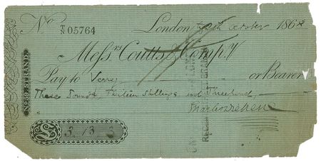 Lot #543. Charles Dickens Check