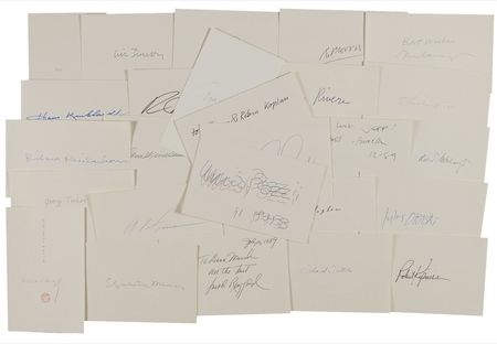Lot #506 Artists and Photographers: Vast collection of artists including Mapplethorpe, Marisol, Vasarely, and a brush used by Estes - Image 3