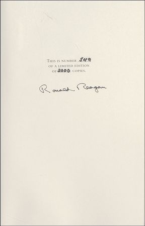 Lot #125 Ronald Reagan: Scarce limited edition presentation of Reagan's 1990 autobiography - Image 1