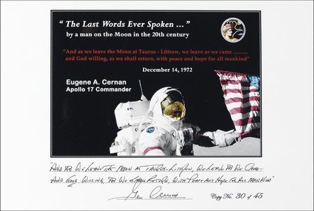 Lot #506 Apollo 17: Gene Cernan 