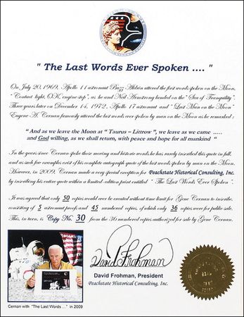 Lot #506 Apollo 17: Gene Cernan 