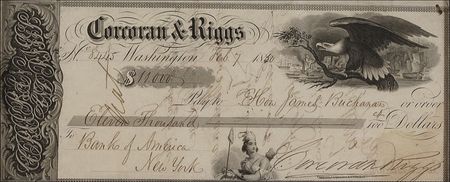 Lot #9 James Buchanan: Buchanan endorses an