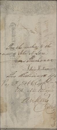 Lot #9 James Buchanan: Buchanan endorses an $11,000 check - Image 2