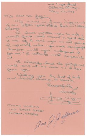 Lot #1286 James J. Jeffries Signature - Image 2