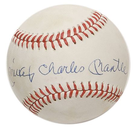 Lot #1313 Mickey Mantle Baseball - Image 2