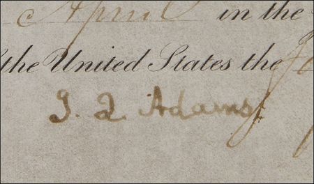 Lot #2 John Quincy Adams Signed Document - Image 2