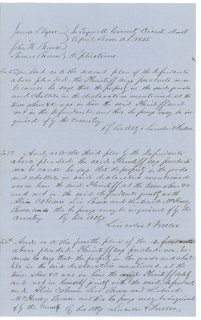 Lot #134 Abraham Lincoln: Twice signed Lincoln legal document from 1855 - Image 1