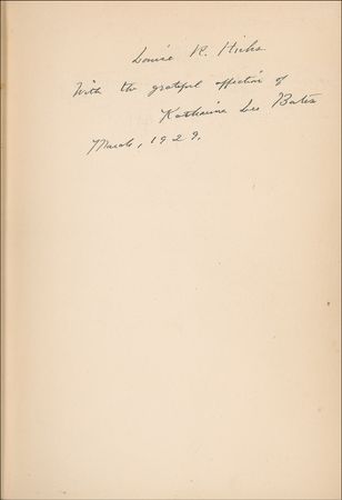 Lot #592 Katherine Lee Bates Book - Image 1