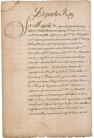 Lot #337 King Louis XIV: Boldly signed document from the glorious reign of the 'Sun King' - Image 1