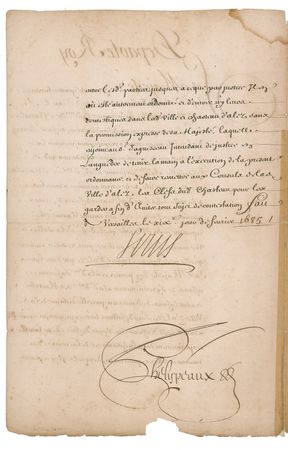 Lot #337 King Louis XIV: Boldly signed document from the glorious reign of the 'Sun King' - Image 2