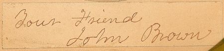 Lot #247 John Brown Signature - Image 2