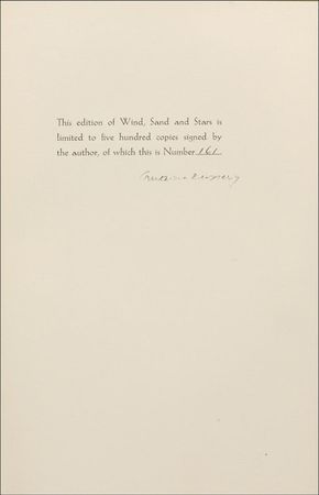 Lot #693 Antoine de Sainte-Exupery Book - Image 1