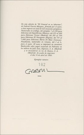 Lot #667 Gabriel Garcia Marquez Book - Image 1