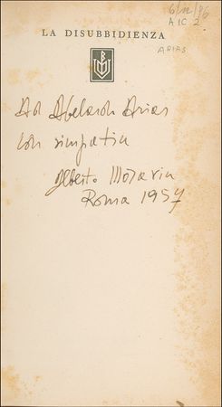 Lot #673 Alberto Moravia Book - Image 1