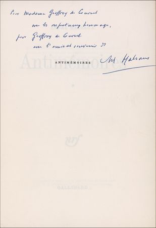 Lot #665 Andre Malraux Book - Image 1