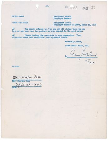 Lot #826 Aaron Copland - Image 2