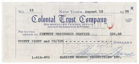 Lot #1078 Marilyn Monroe: Marilyn tends to business around the time of shooting Some Like It Hot - Image 1