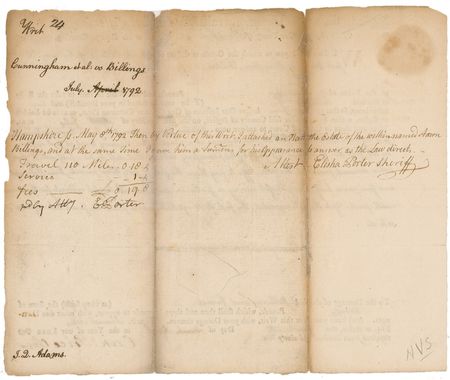 Lot #3 John Quincy Adams Endorsement - Image 2