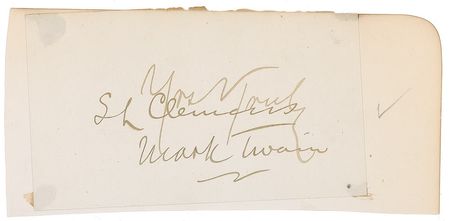 Lot #611 Samuel L. Clemens: Desirable Clemens 'double' signature - Image 1