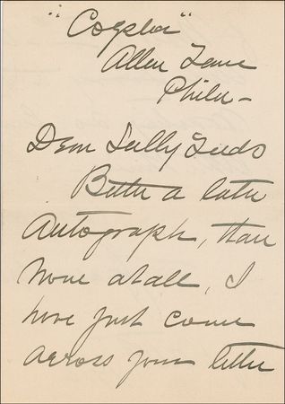 Lot #708 Jessie Willcox Smith Handwritten Letter Signed - Image 1