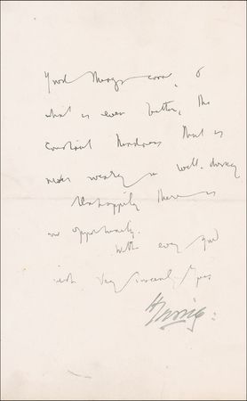 Lot #716 Bram Stoker and Henry Irving Signed Letter - Image 2