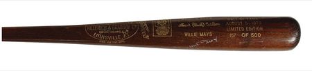 Lot #1327 Willie Mays Bat and Photograph - Image 2