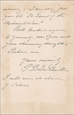 Lot #278 Paul Du Chaillu: 