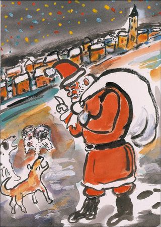 Lot #1045 Akira Kurosawa Christmas Card - Image 1