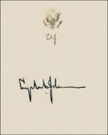 Lot #120 Lyndon B. Johnson Bookplate - Image 2