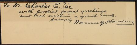 Lot #95 Warren G. Harding Signature - Image 2