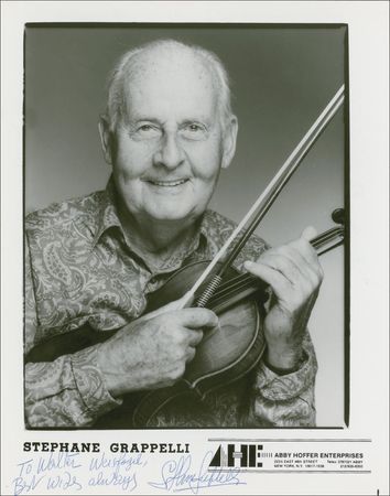 Lot #842 Stephane Grappelli Signed Photograph - Image 1