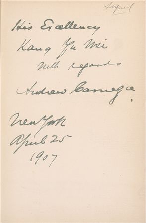 Lot #250 Andrew Carnegie Book - Image 1