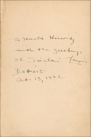 Lot #656 Sinclair Lewis - Image 1
