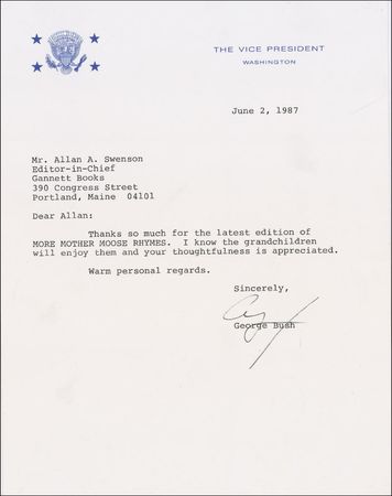 Lot #19 George Bush: Thanks so much for the latest