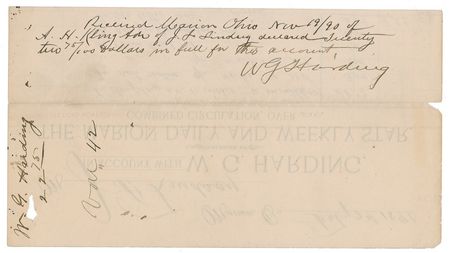 Lot #94 Warren G. Harding Endorsement - Image 2