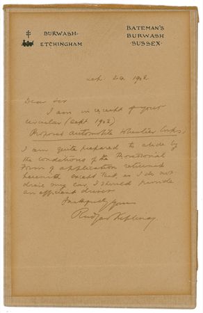 Lot #653 Rudyard Kipling: 