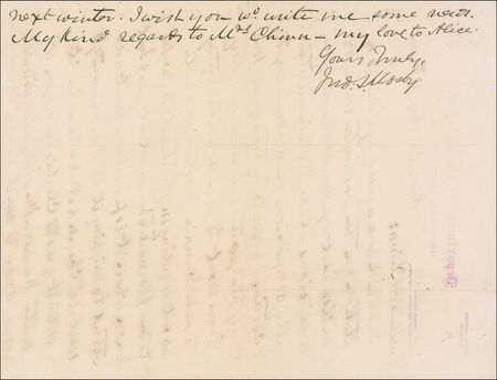 Lot #472 John S. Mosby: The 'Gray Ghost' writes from the Rockies: 