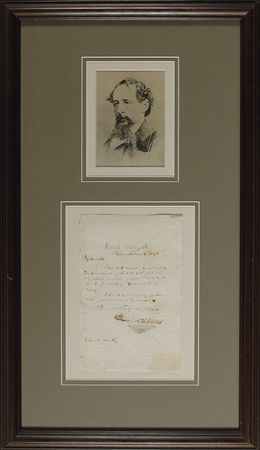 Lot #625. Charles Dickens: "I had not noticed your mistake. Your kindness is of the best sort and the very fullest measure"