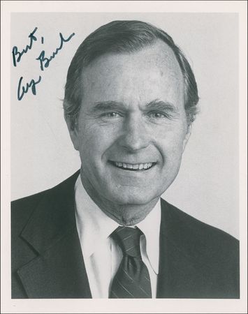 Lot #22 George Bush Signed Photograph